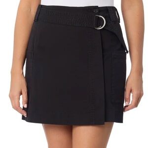 BRIGGS Women's Belted Wrap Skirt/Skort, Black